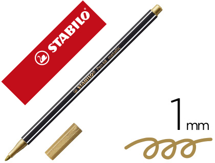 Rotulador acuarelable Stabilo Pen 68 tinta dorado